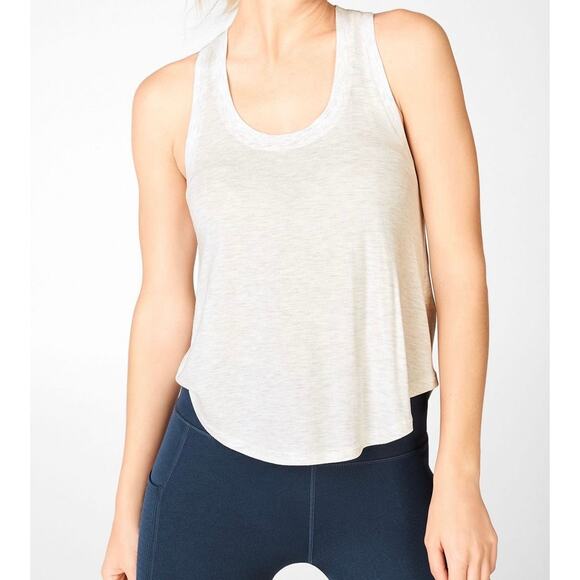 Fabletics Heather Gray Racerback Yoga Tank Top Size Medium - Picture 1 of 10